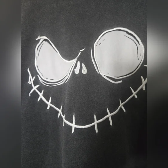 Disney Tim Burton The Nightmare Before Christmas Graphic Sweatshirt Acid Washed - Picture 6 of 8